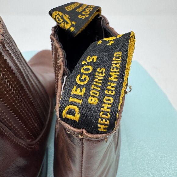 Diego’s Botines Bissett Brown Leather Boots Size MX 25, US Women 8, US Men 7-7.5 - Picture 5 of 11